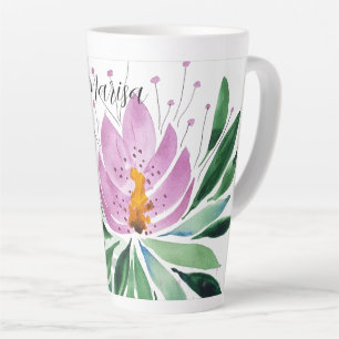 Blume Bloom Violet Originale Kunstwerke Milchtasse