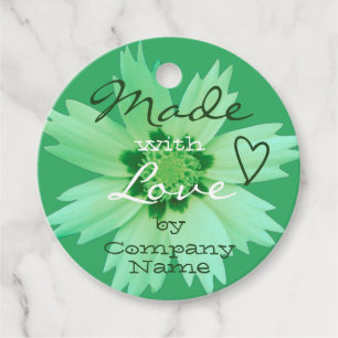 Blume Blossom aus Liebe leicht Minze grün Geschenkanhänger