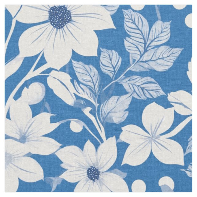 Blume Blossom Blätter Chic Floral Muster Stoff (Nahaufnahme)