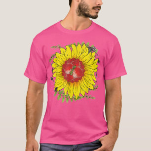 Blume Blossom Red Berry Gardener Strawberry Sunfl T-Shirt