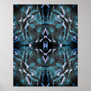 Blume Blue Dahlia Abstrakte Poster