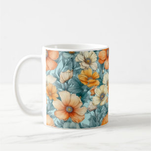 Blume Blue Orange Kaffeetasse