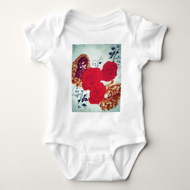 Blume blühen baby strampler (Vorderseite)