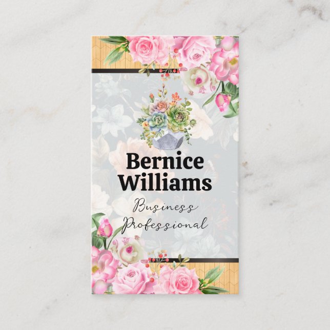 Blume blühen visitenkarte (Vorderseite)