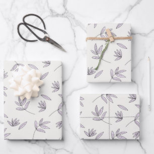 Blume blühende Blütenfeder nahtlos Geschenkpapier Set