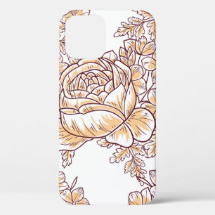 Blume blüht. Abstrakte Eleganz, nahtloses Muster Case-Mate iPhone Hülle