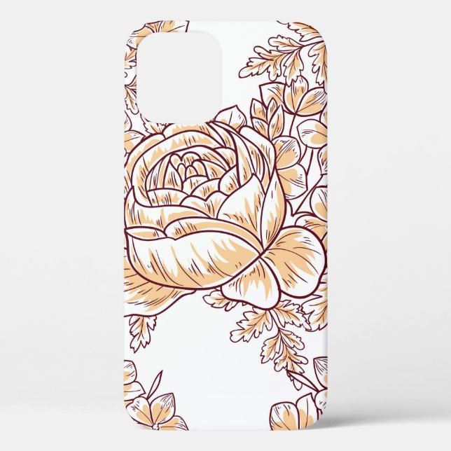 Blume blüht. Abstrakte Eleganz, nahtloses Muster Case-Mate iPhone Hülle (Rückseite)
