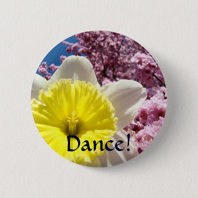 Blume blüht Geist Button (Vorderseite)