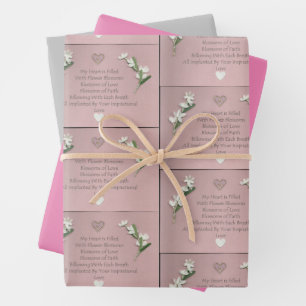 Blume blüht geschenkpapier set