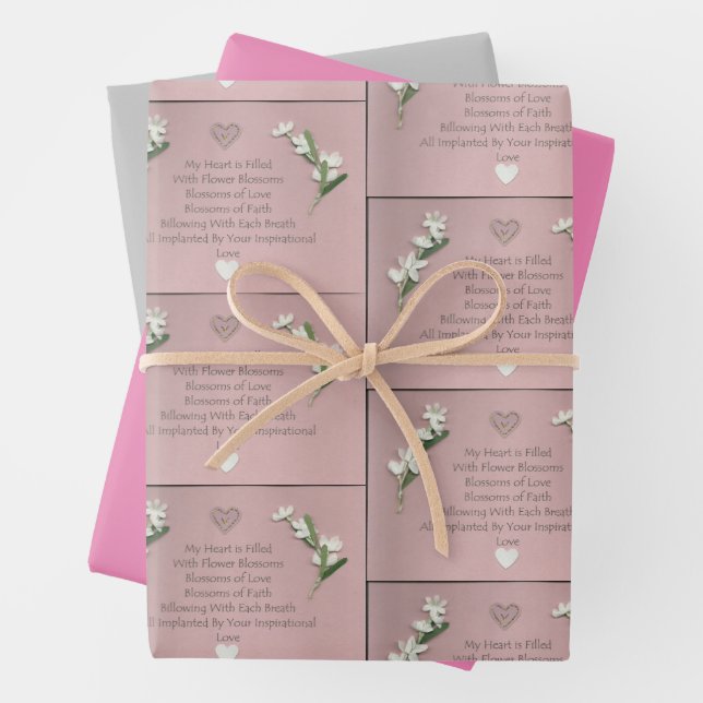 Blume blüht  geschenkpapier set (Beispiel)