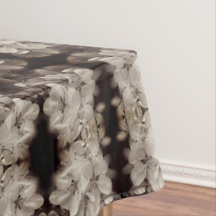 Blume blüht schwarz und weiß Abstrakte Farbtöne Tischdecke