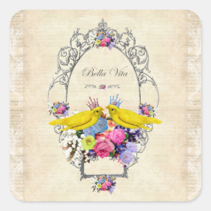 Blume, Blumen, Garten, Frühling, Natur, Pflanze Quadratischer Aufkleber