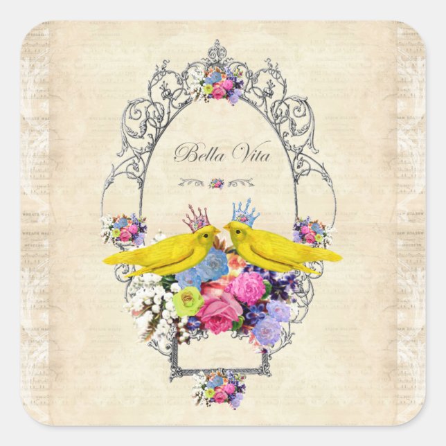 Blume, Blumen, Garten, Frühling, Natur, Pflanze Quadratischer Aufkleber (Vorderseite)