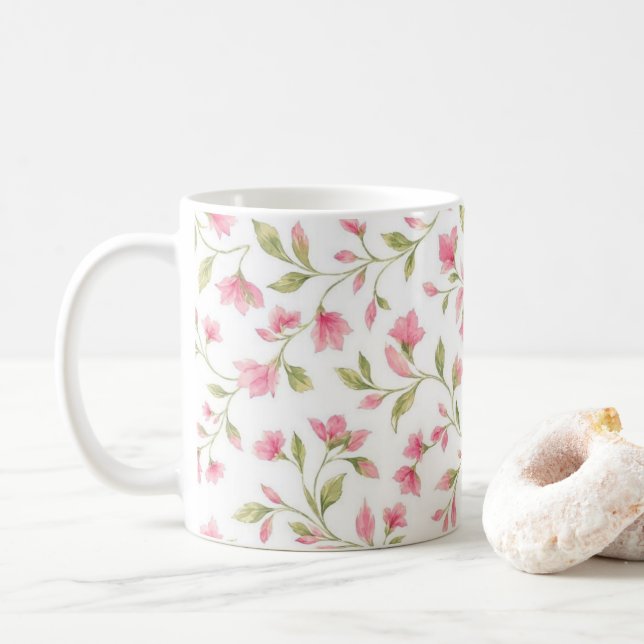 Blume Blumen Kaffeetasse (Mit Donut)