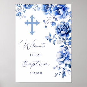 Blume Blumen Taufe Willkommen Poster