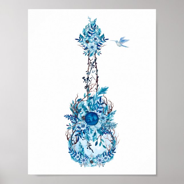 Blume Blumen Ukulele Poster (Vorne)
