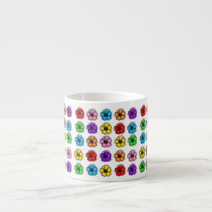 Blume Blumendoodle Linie Wasserfarben Abstrakt Espressotasse