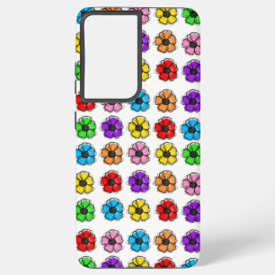 Blume Blumendoodle Linie Wasserfarben Abstrakt Samsung Galaxy Hülle