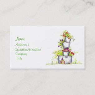 Blume Blumengarten Hütte Visitenkarte