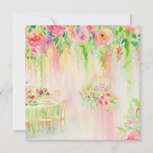 Blume: Blumenharmonie, Babydusche Einladung (Vorderseite)