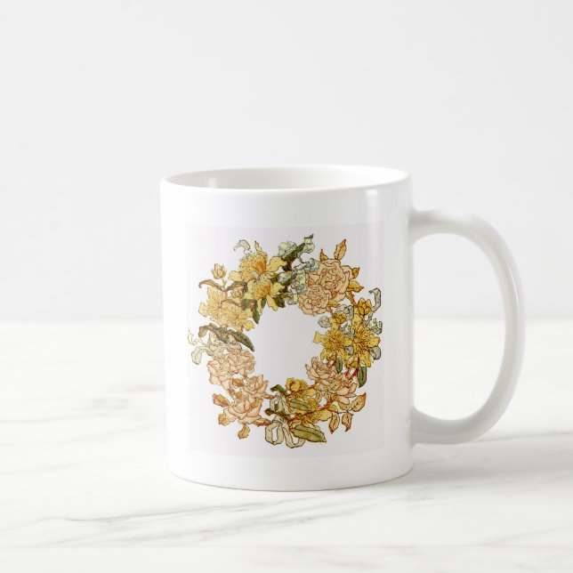Blume Blumenkraut Rosa Blume Kunst Kaffeetasse (Rechts)