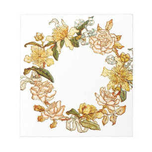 Blume Blumenkraut Rosa Blume Kunst Notizblock