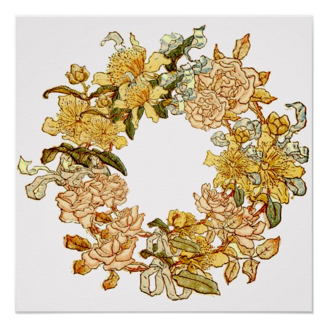 Blume Blumenkraut Rosa Blume Kunst Poster (Vorderseite)