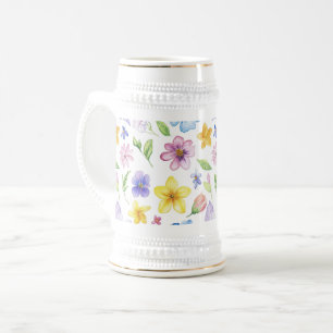 Blume Blumenmuster Sublimierung-95651 Bierglas