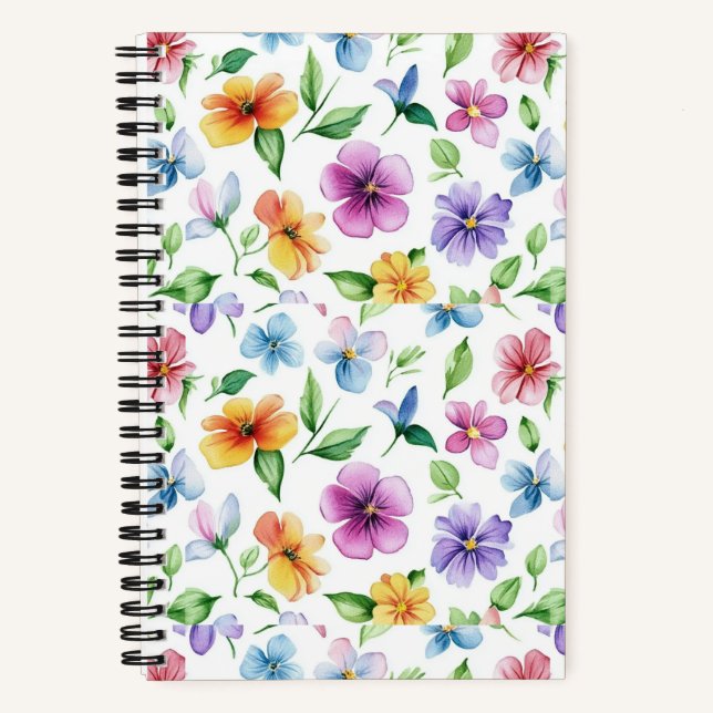 Blume Blumenmuster Sublimierung-95652 Notizbuch (Vorderseite)