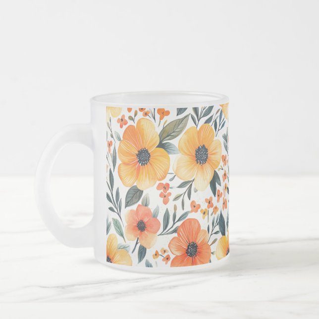 Blume Blumenmuster Sublimierung-95654 Mattglastasse (Links)