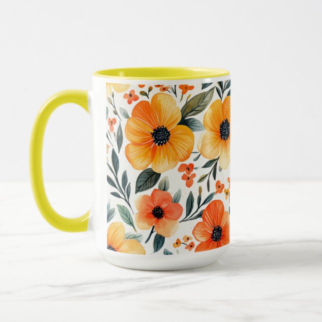 Blume Blumenmuster Sublimierung-95654 Tasse (Links)