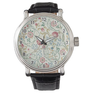 Blume, Blumenmuster, William Morris Armbanduhr