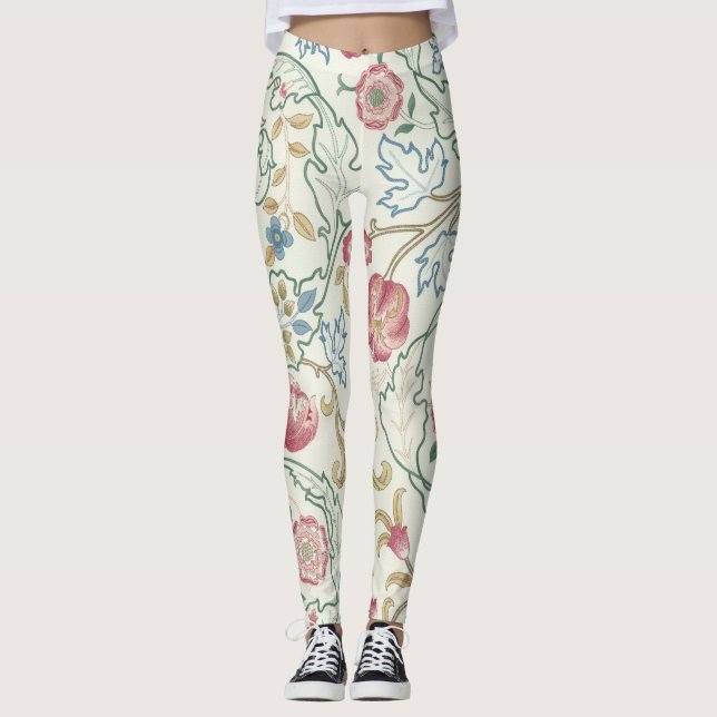 Blume, Blumenmuster, William Morris Leggings (Vorderseite)