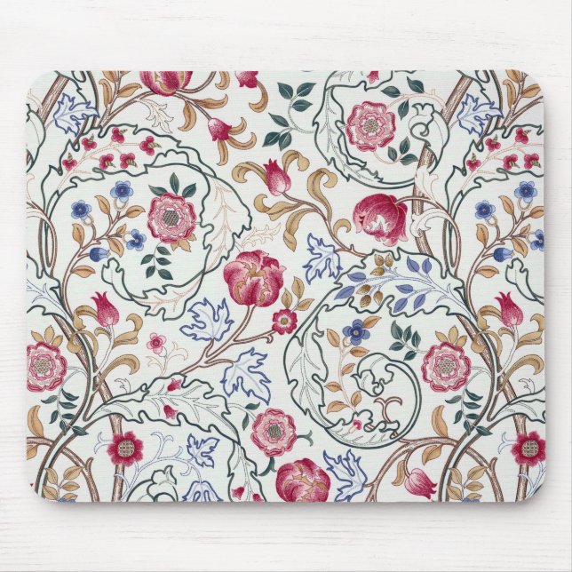 Blume, Blumenmuster, William Morris Mousepad (Vorne)