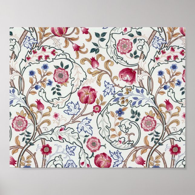 Blume, Blumenmuster, William Morris Poster (Vorne)
