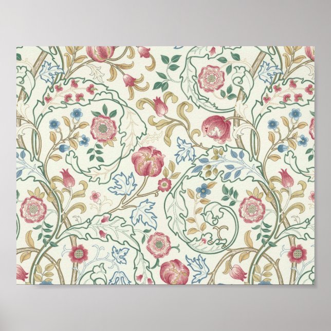 Blume, Blumenmuster, William Morris Poster (Vorne)