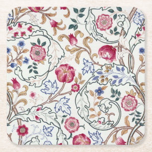 Blume, Blumenmuster, William Morris Rechteckiger Pappuntersetzer