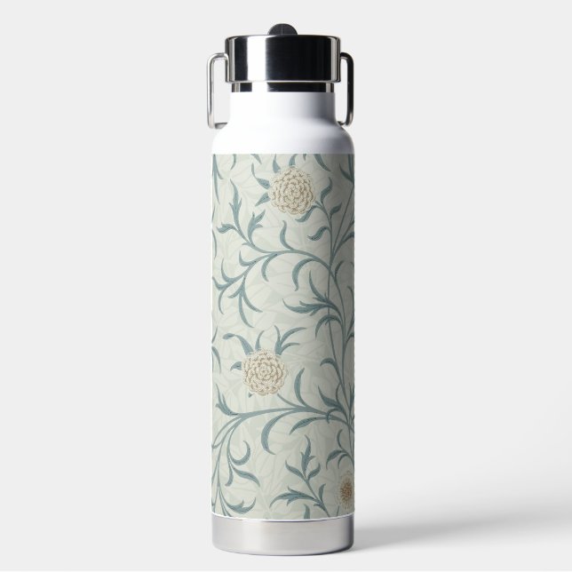 Blume, Blumenmuster, William Morris Trinkflasche (Vorderseite)