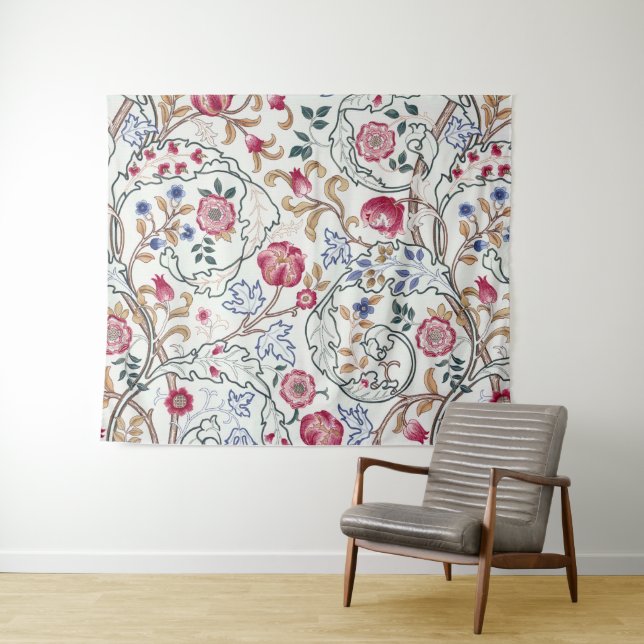 Blume, Blumenmuster, William Morris Wandteppich (Beispiel (Horizontal))