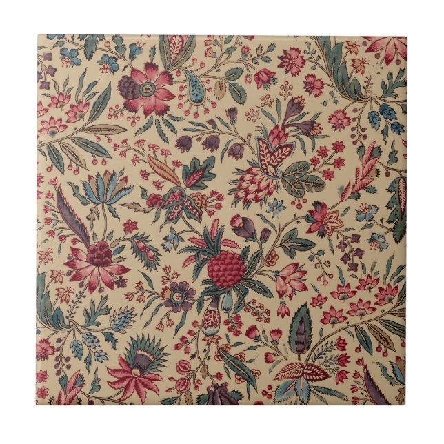 Blume Blumentapestes Needlework Art Fliese (Vorderseite)