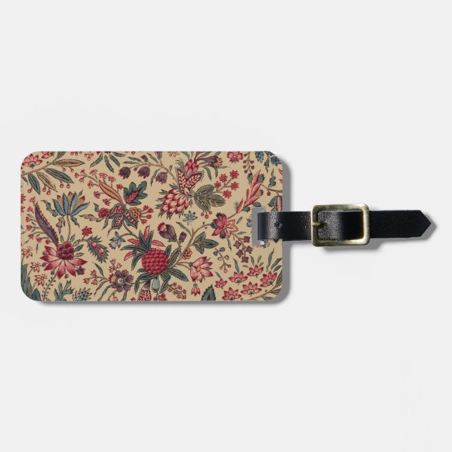 Blume Blumentapestes Needlework Art Gepäckanhänger (Vorderseite horizontal)