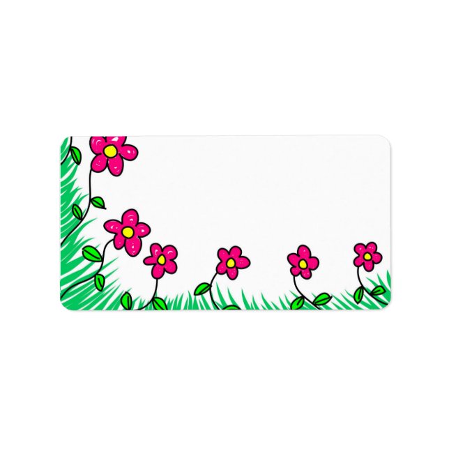 Blume Blumenweine Blumenfarben Brief Hinweis Adressaufkleber (Vorne)