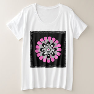 Blume Blush Große Größe T-Shirt