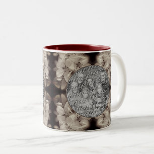 Blume Blüten Abstrakt Foto hinzufügen Zweifarbige Tasse