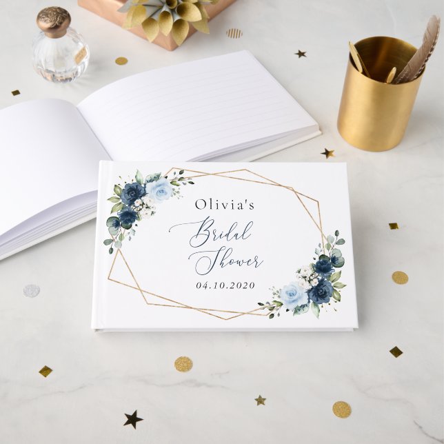 Blume, Blüten, Boho, Brautparty Gästebuch (Vorderseite Offen)