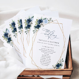 Blume, Blüten, Boho, Hochzeitsprogramm