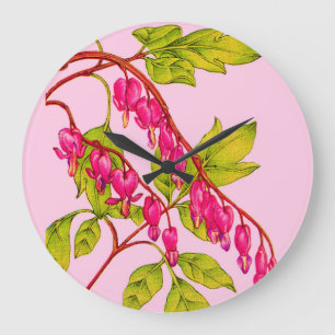 Blume bluten große wanduhr