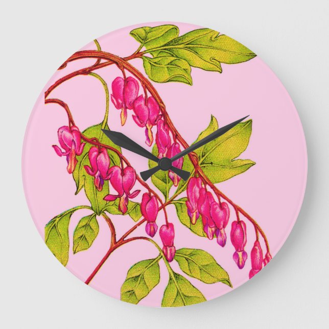 Blume bluten große wanduhr (Vorderseite)