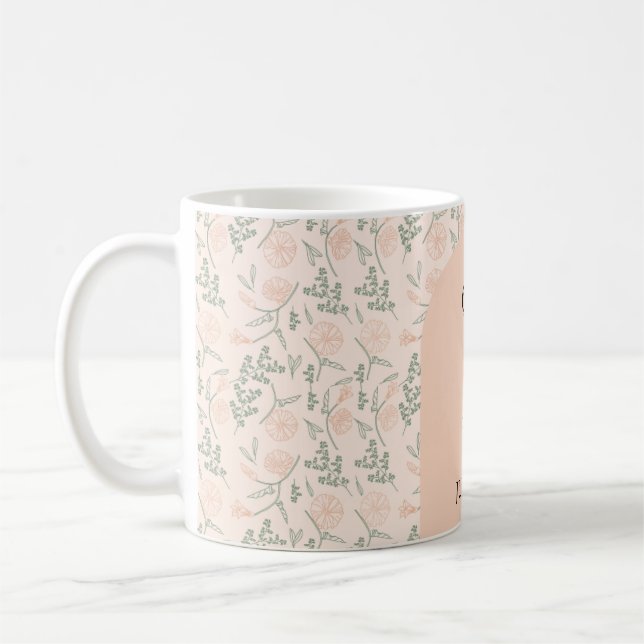 Blume Blütenmuster Kaffeetasse (Links)