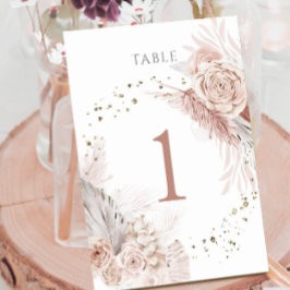 Blume boho, Aquarell Tischnummer 1